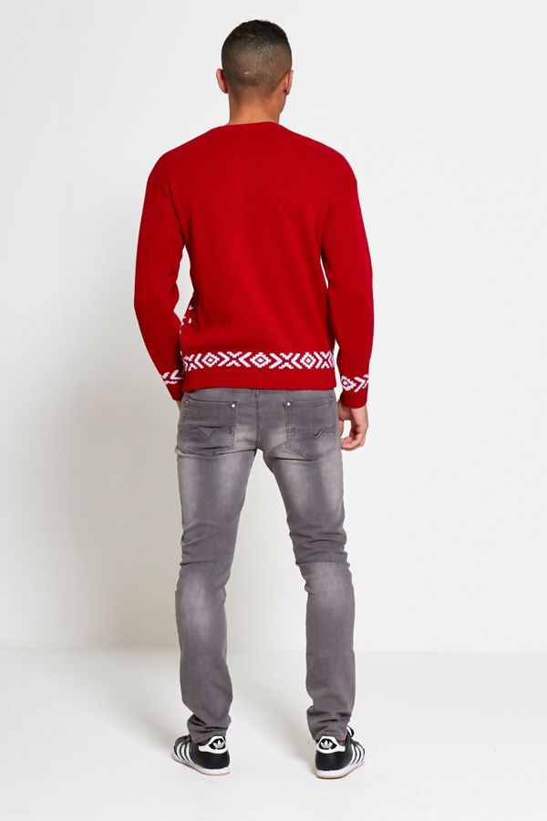 Red Mens Merry Christmas Filthy Animal Christmas Jumper - Image 5